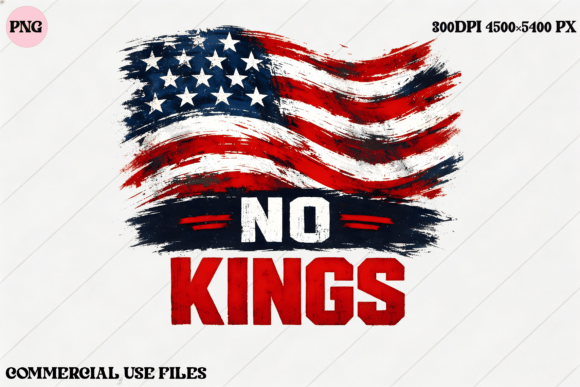 American Flag No Kings Graphic Design: Bold Patriotic Art for Creators