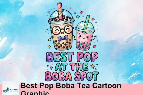 Best Pop Boba Tea Cartoon Graphic: A Playful Design Asset