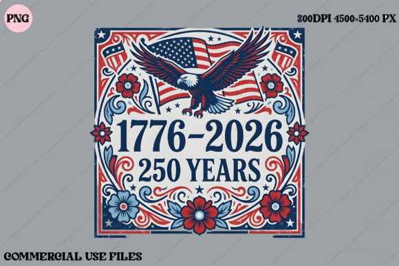 Celebrate 250 Years: The USA Anniversary Eagle Graphic