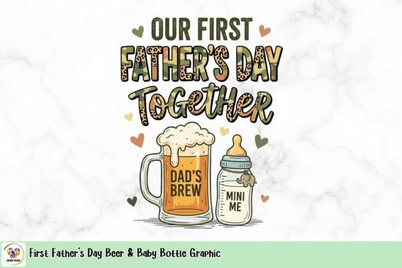 Celebrate New Dads: The First Father's Day Beer & Baby Bottle Graphic