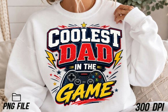 Coolest Dad in the Game Graphic PNG: Bold Design for Bold Brands