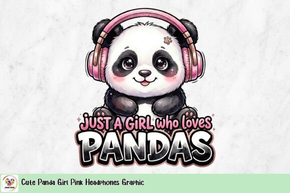 Cute Panda Girl Pink Headphones Graphic: A Designer's Guide