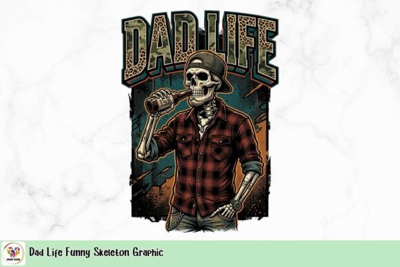 Dad Life Funny Skeleton Graphic: Adding Humor to Your Designs