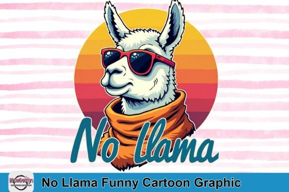 No Llama Funny Cartoon Graphic: Adding Instant Personality to Your Projects