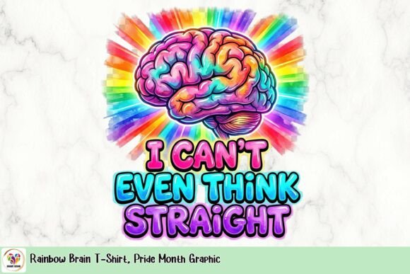 Rainbow Brain T-Shirt: A Pride Month Graphic That Celebrates Neurodiversity