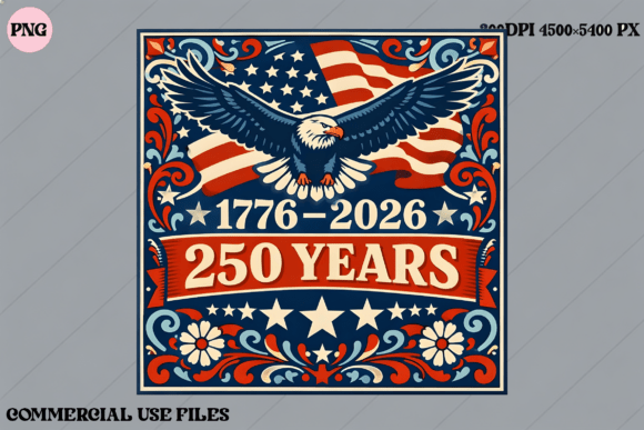 USA 250 Years Eagle Flag Graphic Design for Your Projects